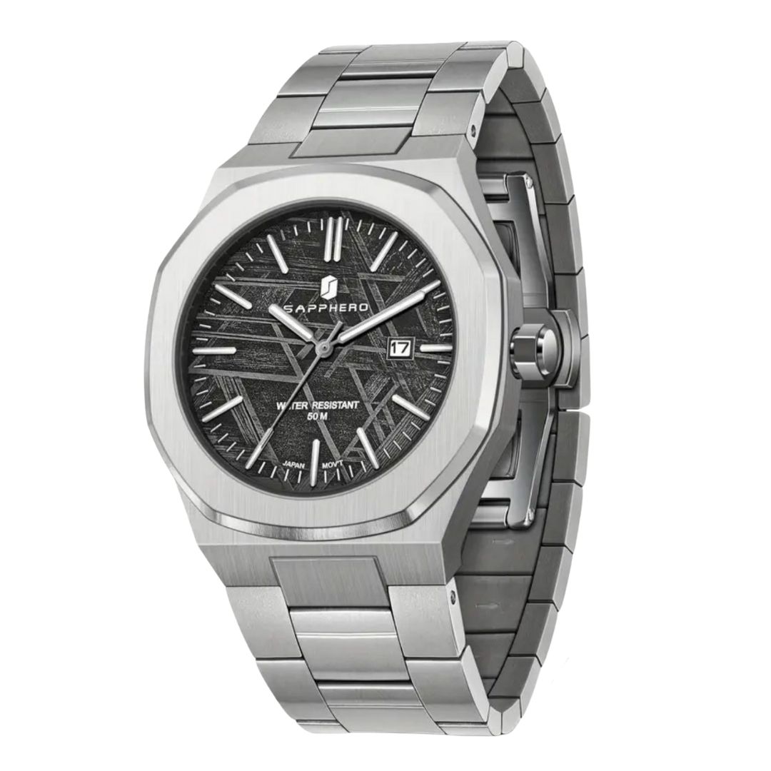 Sapphero SO2110 Octagon Mens Stainless Steel Watch